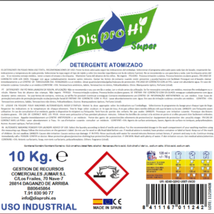 SACO DETERGENTE ROPA ATOMIZADO 10Kg