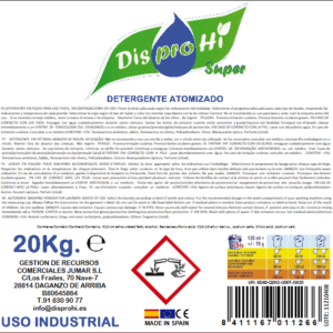 DETERGENTE EN POLVO LAVADORA 20 KG